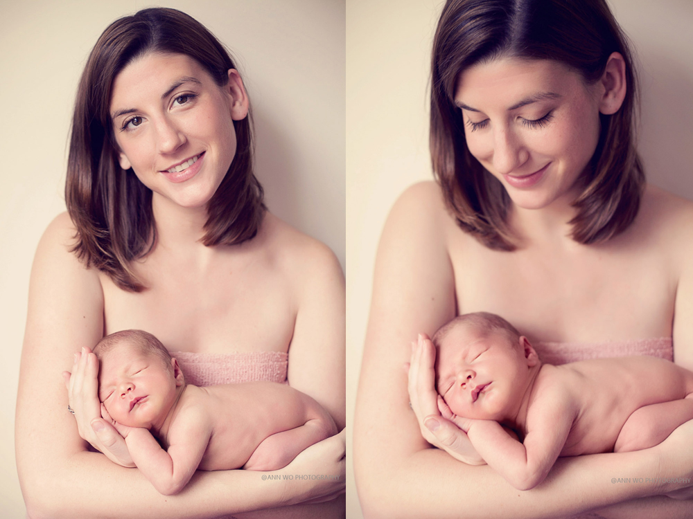 skin to skin mum and baby ann wo newborn photography